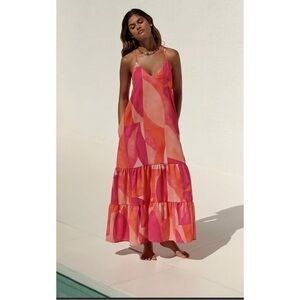 Anthropologie Peixoto multi color Maxi Dress size small